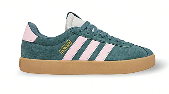 Adidas VL Court 3.0 Women Sneakers Breathable Sweat Absorption Good Elasticity Versatile Logo Printed Easy To Wash Quick Dry Daily Outdoor Walking Women Gray Green Brown Pink JR0955