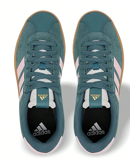 Adidas VL Court 3.0 Women Sneakers Breathable Sweat Absorption Good Elasticity Versatile Logo Printed Easy To Wash Quick Dry Daily Outdoor Walking Women Gray Green Brown Pink JR0955